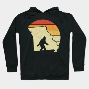 Arkansas Bigfoot Retro Sunset Hoodie